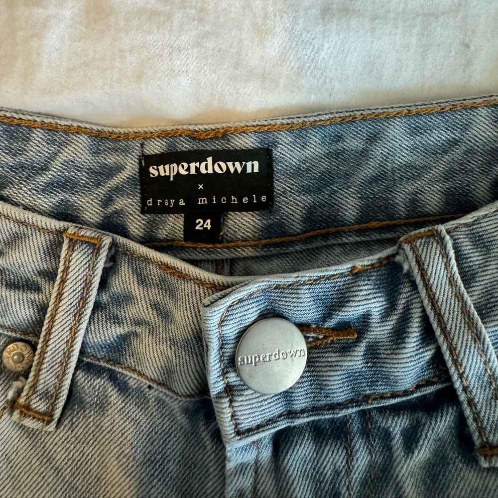 Superdown X Draya Michelle Denim Shorts Size 24